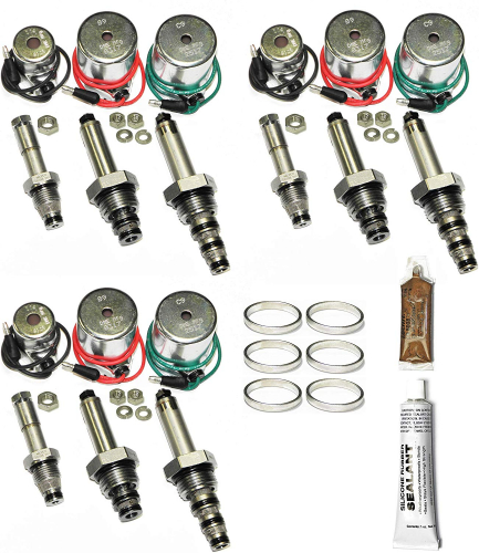 DME Manufacturing, MEYER Snow Plow Coil & Valve Set -3 Pack, for E47, E57, E60, Pumps, Brand New, Silicone Coil Sealant, Anti-Seize Grease, Optional 18-8 Stainless Steel Nuts and Lock Washers Included